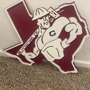 Columbia Roughneck West Columbia Texas wood wall plaque hanger decor